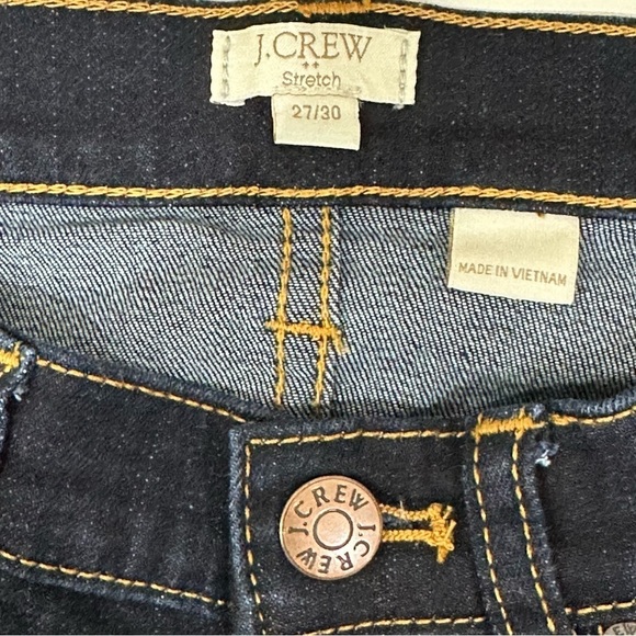 Jcrew Mid Rise Skinny Jeans Dark Wash Blue Denim Stretch - Picture 3 of 5